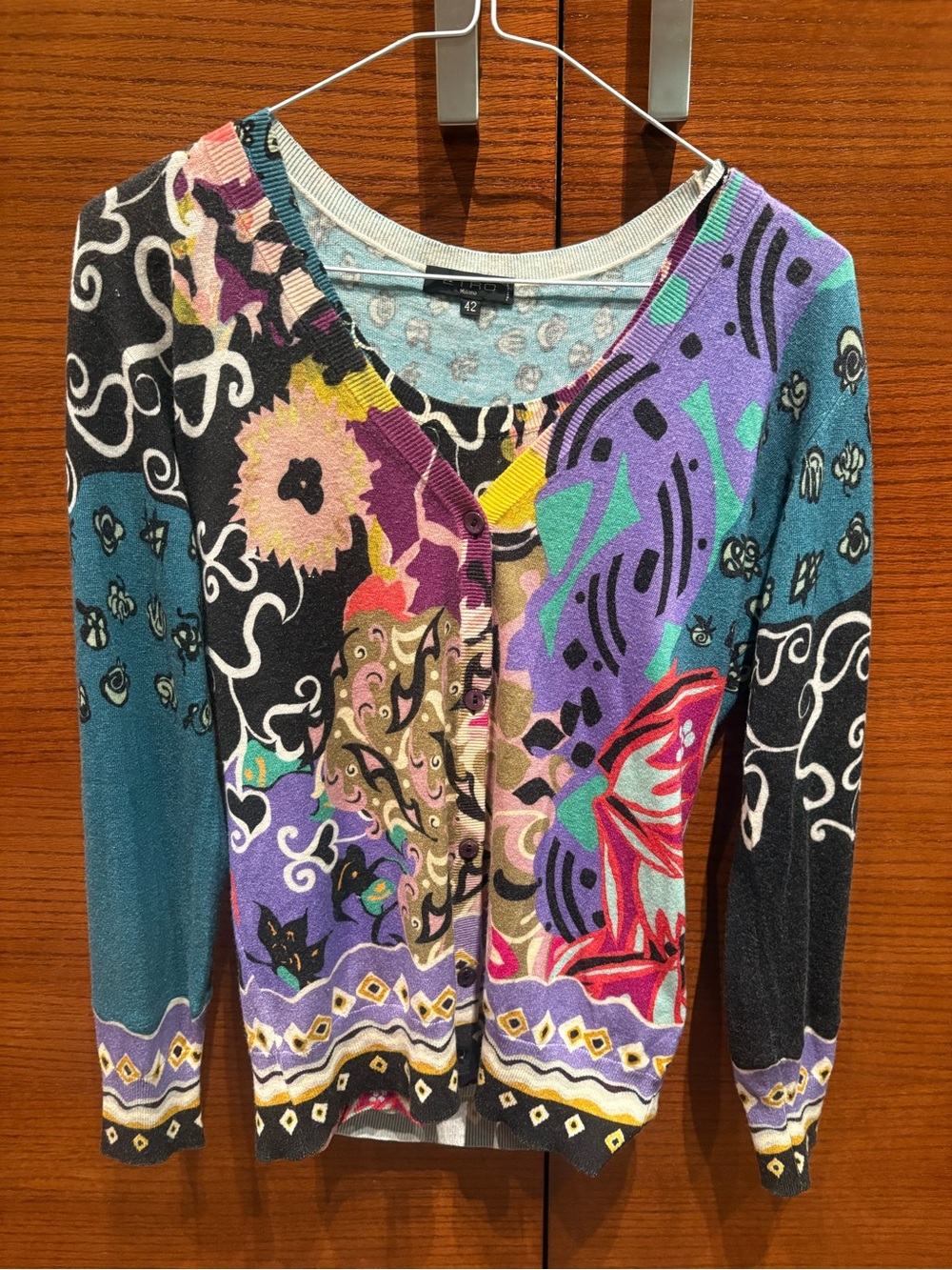 Etro Milano Silk Blend Sweater Set Cardigan & Shell Top EU 42 Made in Italy